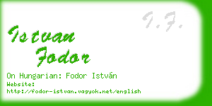 istvan fodor business card