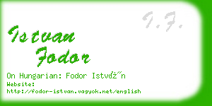 istvan fodor business card